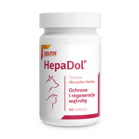 DOLFOS HepaDol Ochrona i Regeneracja Wątroby Dla Psów i Kotów 60 Tabletek