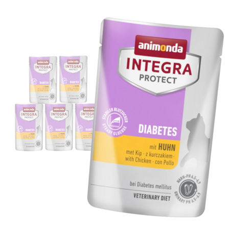 Animonda Integra Protect Diabetes 6x85g Mokra Karma Dla Kota Z Cukrzycą Kurczak