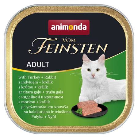 Animonda Vom Feinsten Adult 100g Mokra Karma dla Kota z Indykiem i Królikiem