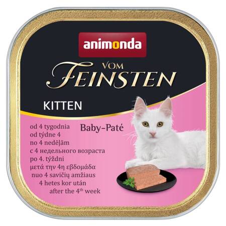 Animonda Vom Feinsten Kitten 100g Mokra Karma dla Kociąt Od 4 Tygodnia Życia Pasta Mięsna