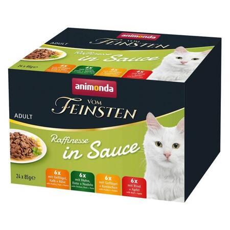 Animonda Vom Feinsten Raffinesse Adult 24x85g Mixpack Mokra Karma dla Kota w Sosie