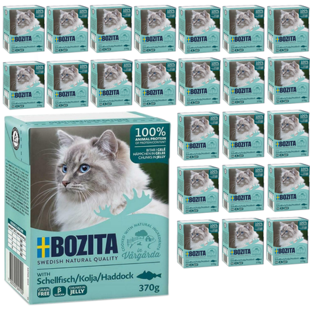 Bozita Kawałki W Galaretce Z Dorszem 24x370g Mokra Karma Dla Kota W Kartonie