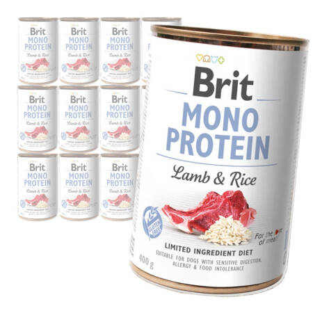 Brit Mono Protein 12x400g Mokra Karma Dla Psa Jagnięcina Z Ryżem