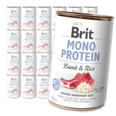 Brit Mono Protein 24x400g Mokra Karma Dla Psa Jagnięcina Z Ryżem