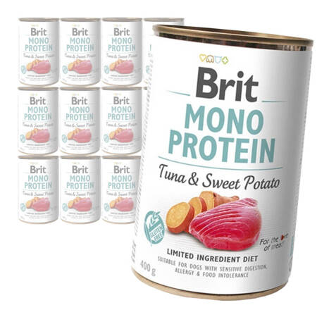 Brit Mono Protein 24x400g Mokra Karma dla Psów Tuńczyk ze Słodkimi Ziemniakami