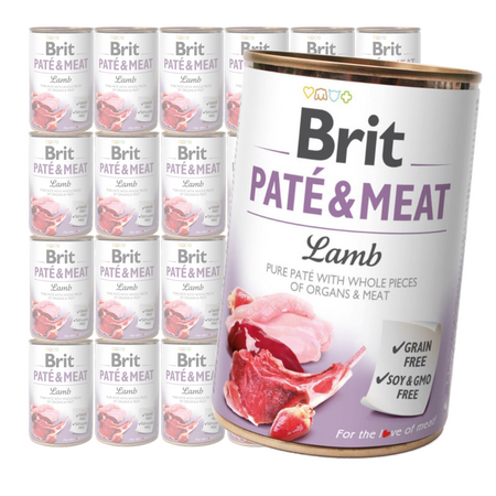 Brit Pate&Meat Mokra Karma Dla Psów z Jagnięciną Puszka 24x400g