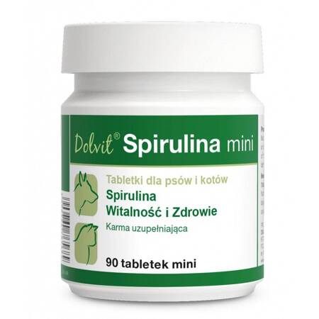 DOLFOS Dolvit Spirulina Witalność i Zdrowie Dla Psów i Kotów 90 Tabletek mini