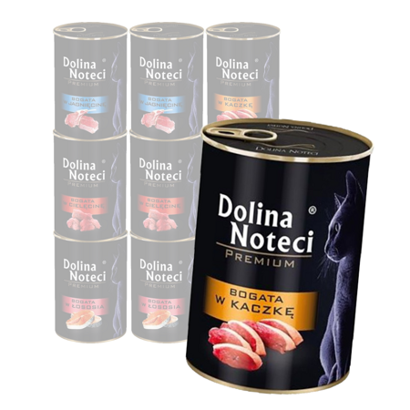 Dolina Noteci PREMIUM 8x400g Mix 4 Smaków Mokra Karma Dla Kota