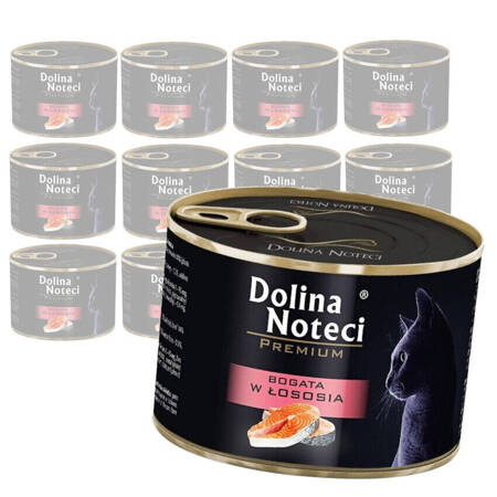 Dolina Noteci Premium 12x185g Bogata W Łososia Mokra Karma Dla Kota