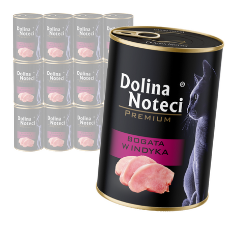 Dolina Noteci Premium 12x400g Mokra Karma Dla Kota Bogata w Indyka