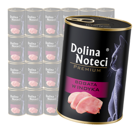 Dolina Noteci Premium 24x400g Mokra Karma Dla Kota Bogata w Indyka