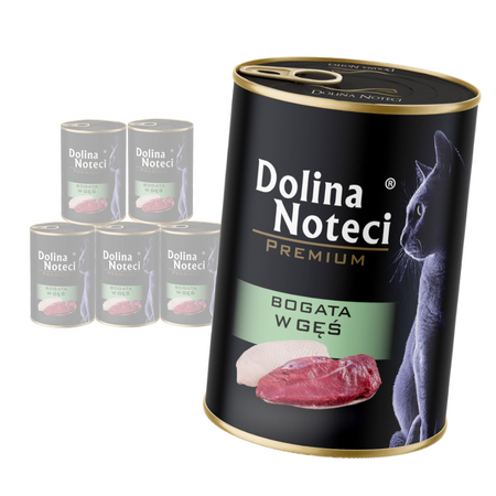 Dolina Noteci Premium 6x400g Mokra Karma Dla Kota Bogata w Gęś