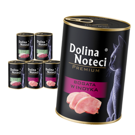 Dolina Noteci Premium 6x400g Mokra Karma Dla Kota Bogata w Indyka i Gęś