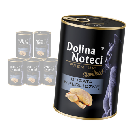 Dolina Noteci Premium Sterilised 6x400g Mokra Karma Dla Kota Po Sterylizacji Bogata w Perliczkę