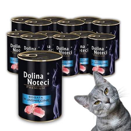 Dolina Noteci Premium dla Kota Jagnięcina 12x400g