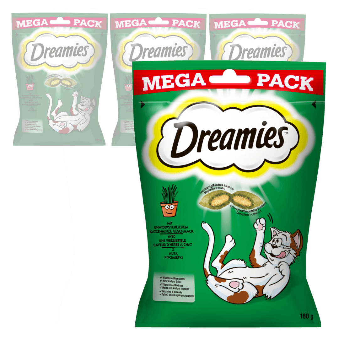 Dreamies Mega Pack 4x180g Przysmak Dla Kota Z Nutą Kocimiętki