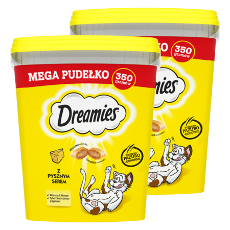 Dreamies Mega Pudełko Przysmak Dla Kota Chrupiące Paszteciki Z Nadzieniem Z Serem 2x350g