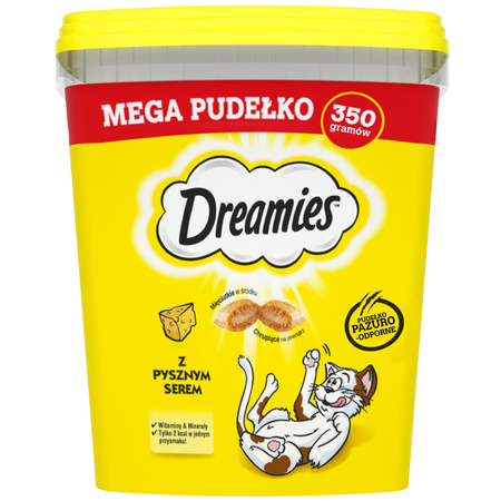 Dreamies Mega Pudełko Przysmak Dla Kota Chrupiące Paszteciki Z Nadzieniem Z Serem 350g