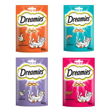 Dreamies zestaw mix 4x60g Przysmaki dla kota