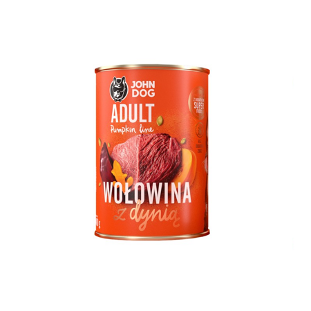 JOHN DOG Karma Mokra Dla Psa Pumpkin Line Wołowina z Dynią 400g