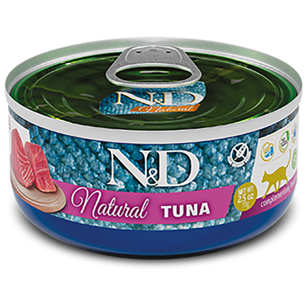 N&D CAT NATURAL TUNA 80gr. Mokra karma dla kota Tuńczyk 80gr. puszka