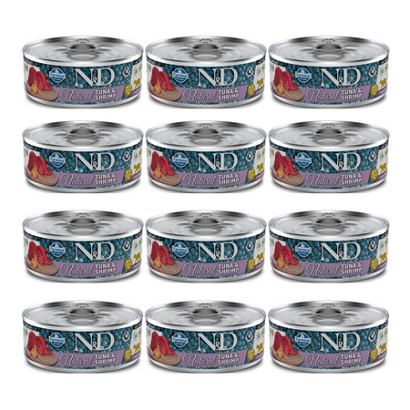 N&D Cat Natural Tuna & Shrimp 12x70g Mokra Karma Dla Kota Tuńczyk Krewetka