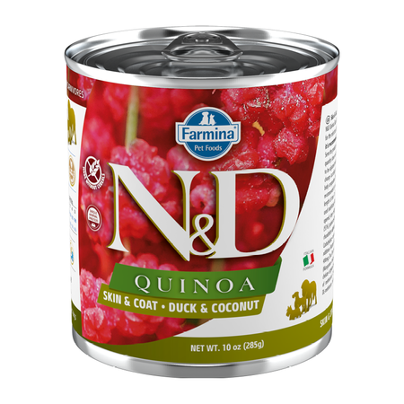 N&D Dog Quinoa Duck Coconut 285gPsy dorosłe - skóra i sierść, kaczka z kokosem 