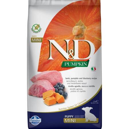 N&D GF Pumpkin Lamb Blueberry Puppy Mini 2,5 KG