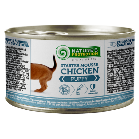 Nature's Protection Puppy Starter Mousse Chicken 200g Mokra Karma Dla Szczeniąt Mus Z Kurczakiem