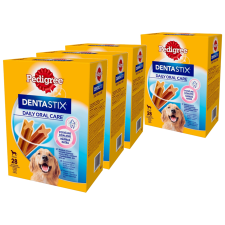 PEDIGREE DentaStix 4 x 28 sztuk Duże Rasy Psów Przysmak Dentystyczny