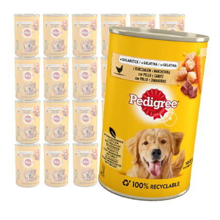 Pedigree Adult Mokra Karma Dla Psów Z Kurczakiem I Marchewką W Galaretce 24x400g