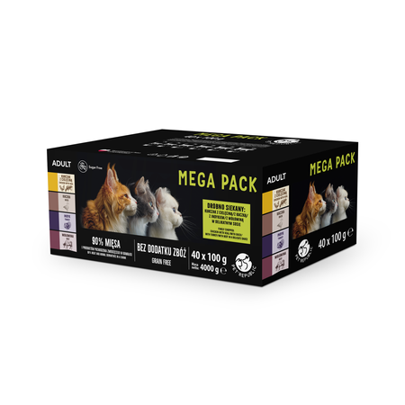 Pet Republic Mega Pack Karma Mokra Dla Kota Saszetki 40x100g