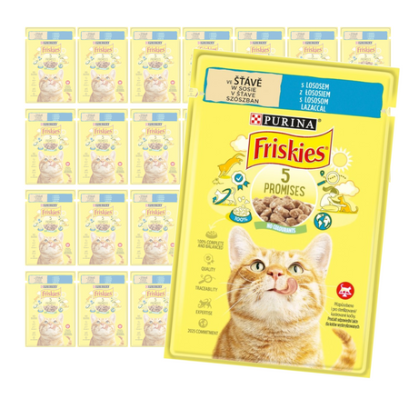 Purina Friskies z Łososiem 26x85g Mokra Karma Dla Kota w Sosie