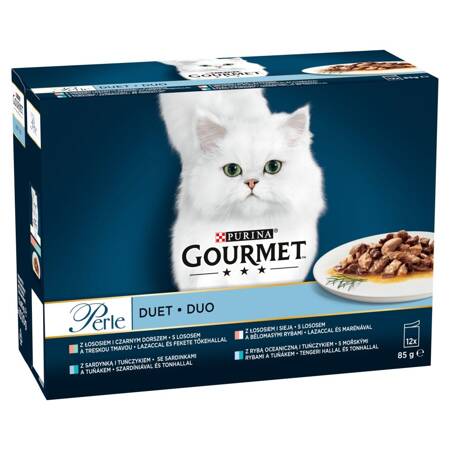 Purina Gourmet Perle Duet Rybny 12x85g Mokra Karma Dla Kota