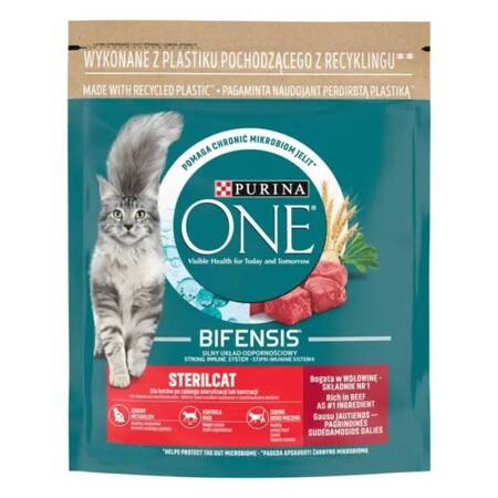 Purina One Bifensis Sterilcat 450g Sucha Karma Dla Kota Z Wołowiną