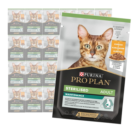 Purina Pro Plan Adult Sterilised Maintenance 26x85g Mokra Karma Dla Kota z Kurczakiem w Sosie