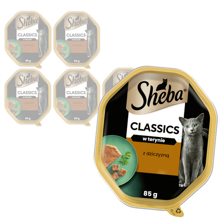 Sheba Classics Tacka 6x85g Mokra Karma Pełnoporcjowa Dla Kota Z Dziczyzną W Terynie