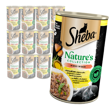 Sheba Nature's Collection 12x400g Mokra Karma Dla Kotów Z Kurczakiem I Olejem Z Ryb W Sosie