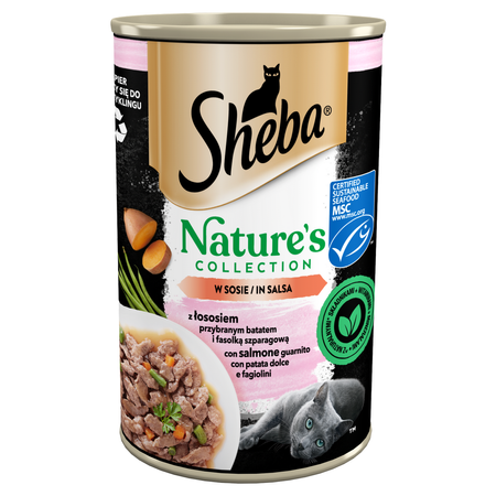 Sheba Nature's Collection 400g Mokra Karma Dla Kotów Z Łososiem Batatem I Fasolką Szparagową W Sosie