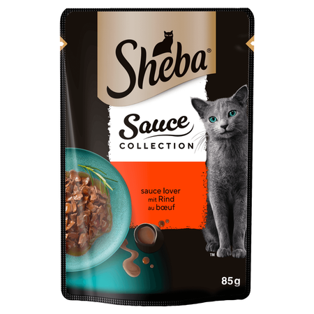 Sheba Sauce Collection 85g Mokra Karma Dla Kota Kawałki z Wołowiną w Sosie