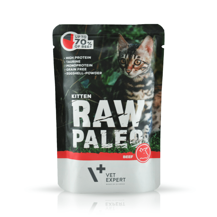 VetExpert RAW PALEO KITTEN GAME 100g Saszetka - Karma Mokra z Dziczyzną dla Kociąt