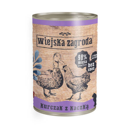 Wiejska Zagroda Kurczak z Kaczką Mokra Karma Dla Kota 400g