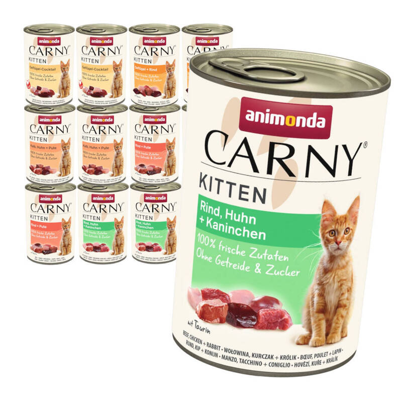 Animonda Carny Kitten 12x400g Mokra Karma Dla Kociąt Mix Smaków