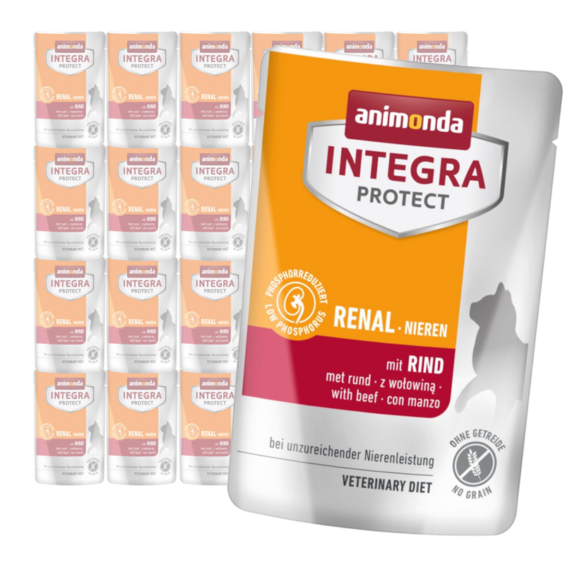 Animonda Integra Protect Renal 24x85g Mokra Karma Dla Kota Na Chore Nerki Z Wołowiną