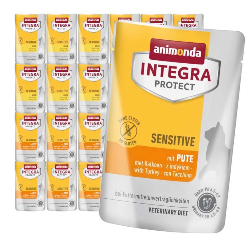 Animonda Integra Protect Sensitive 24x85g Mokra Karma Dla Kota Z Nadwrażliwością Pokarmową 2 Smaki