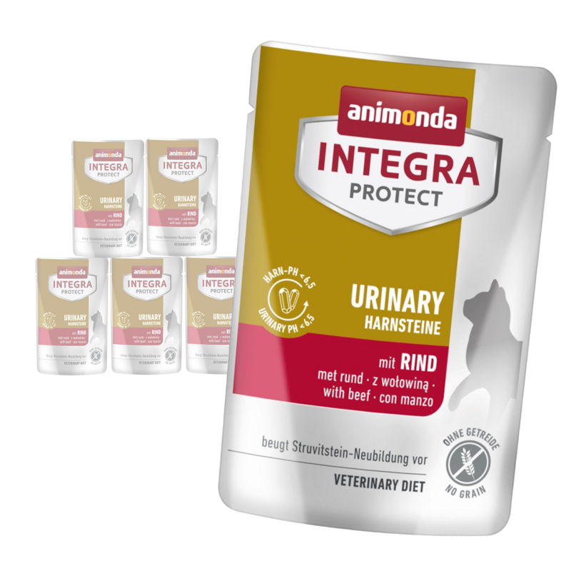 Animonda Integra Protect Urinary 6x85g Mokra Karma Dla Kota Na Kamienie Nerkowe Z Wołowiną