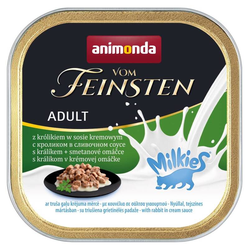 Animonda Vom Feinsten Adult Milkies 100g Mokra Karma dla Kota z Królikiem i Kremowym Sosem