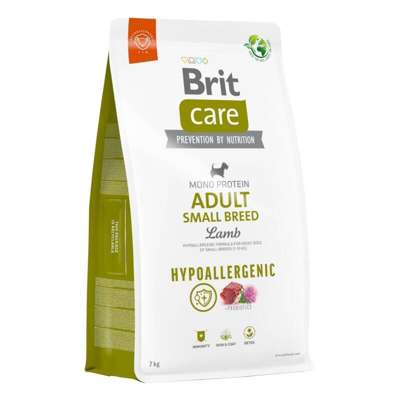 Brit Care Dog Hypoallergenic Adult Small Breed Lamb 7kg Sucha Karma dla Psów Małych Ras Jagnięcina Ryż 