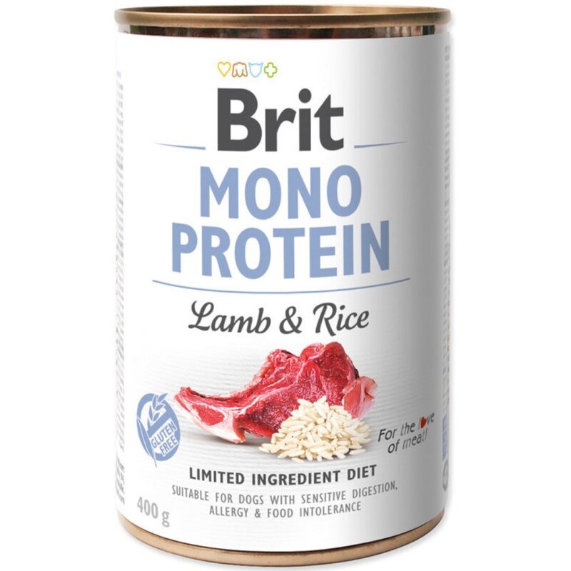 Brit Mono Protein 400g Mokra Karma Dla Psa Jagnięcina Z Ryżem Puszka