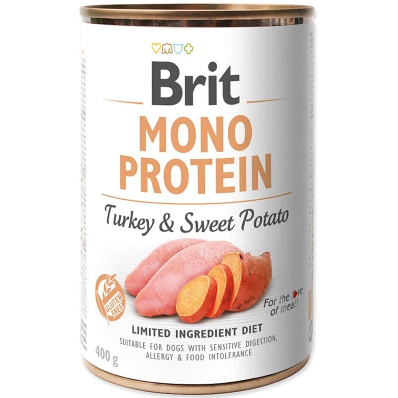 Brit Mono Protein 400g Mokra Karma dla Psów Indyk ze Słodkimi Ziemniakami 